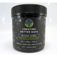 Creating Better Days THC Gummies - Black Label - Bluberry Lemonade Flavor Delta 9 + CBN + THC-P (20 servings)